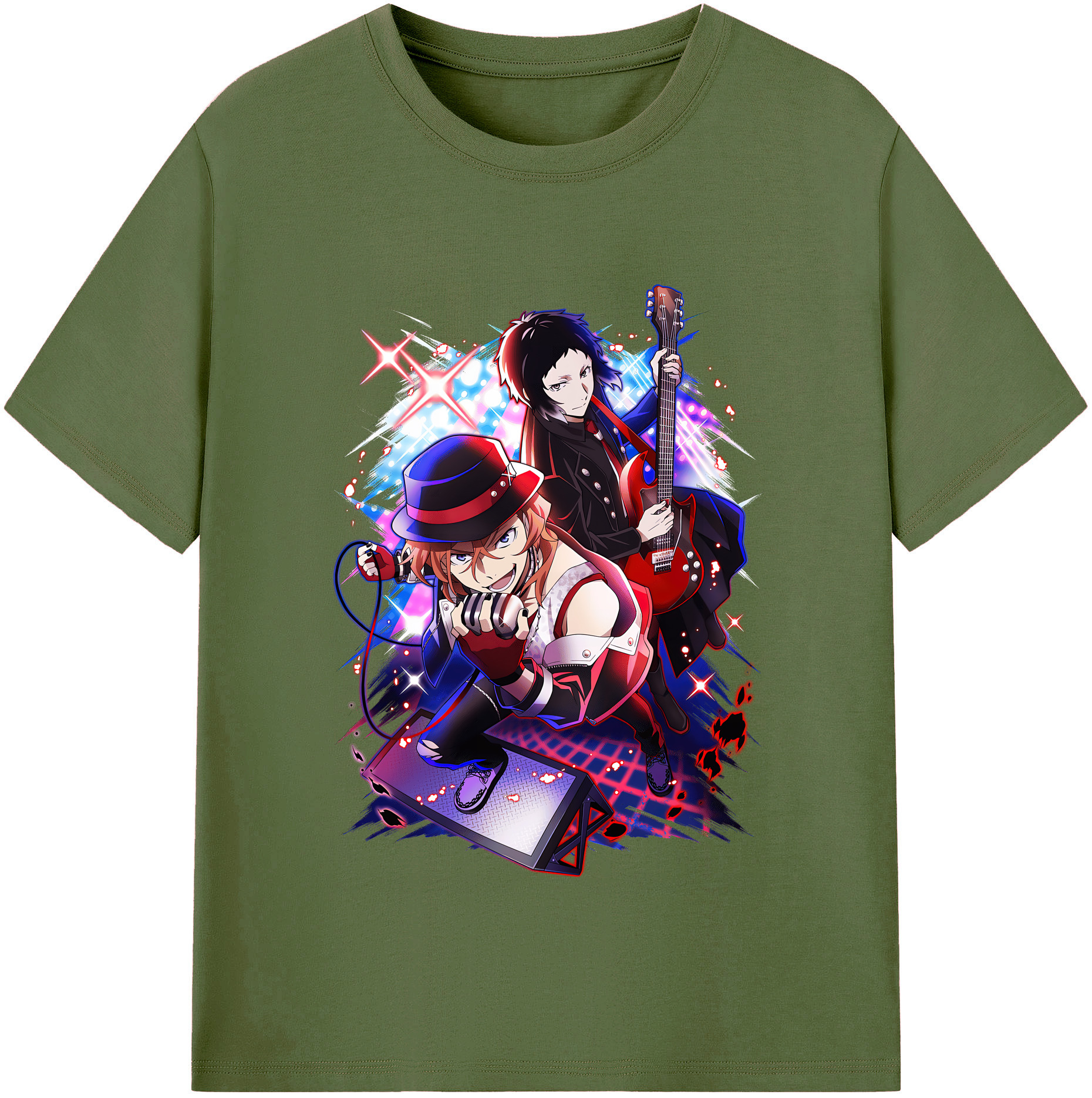 （画像用） 文豪ストレイドッグス Bungo Stray Dogs 綿100％半袖Tシャツ（フロントプリント）